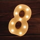 thumbnail image 1 of Letrero luminoso LED con números y letras para marquesina, ideal para bodas, cumpleaños, fiestas, Navidad, luz nocturna, decoración para el hogar y el bar (8 unidades), 1 of 5
