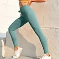 thumbnail image 5 of KDFJPTH Leggings for Women Solid High Waist Casual Ankle Slim-Leg Leggings, 5 of 9
