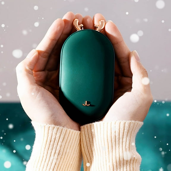 Rechargeable Hand Warmer - 4.4"x2.2"x0.9" Cute Elk Designed with 2400mAh Power Bank, 3-Temperature USB Hand Warmer for Winter, Giftable Two-in-One Portable Heater