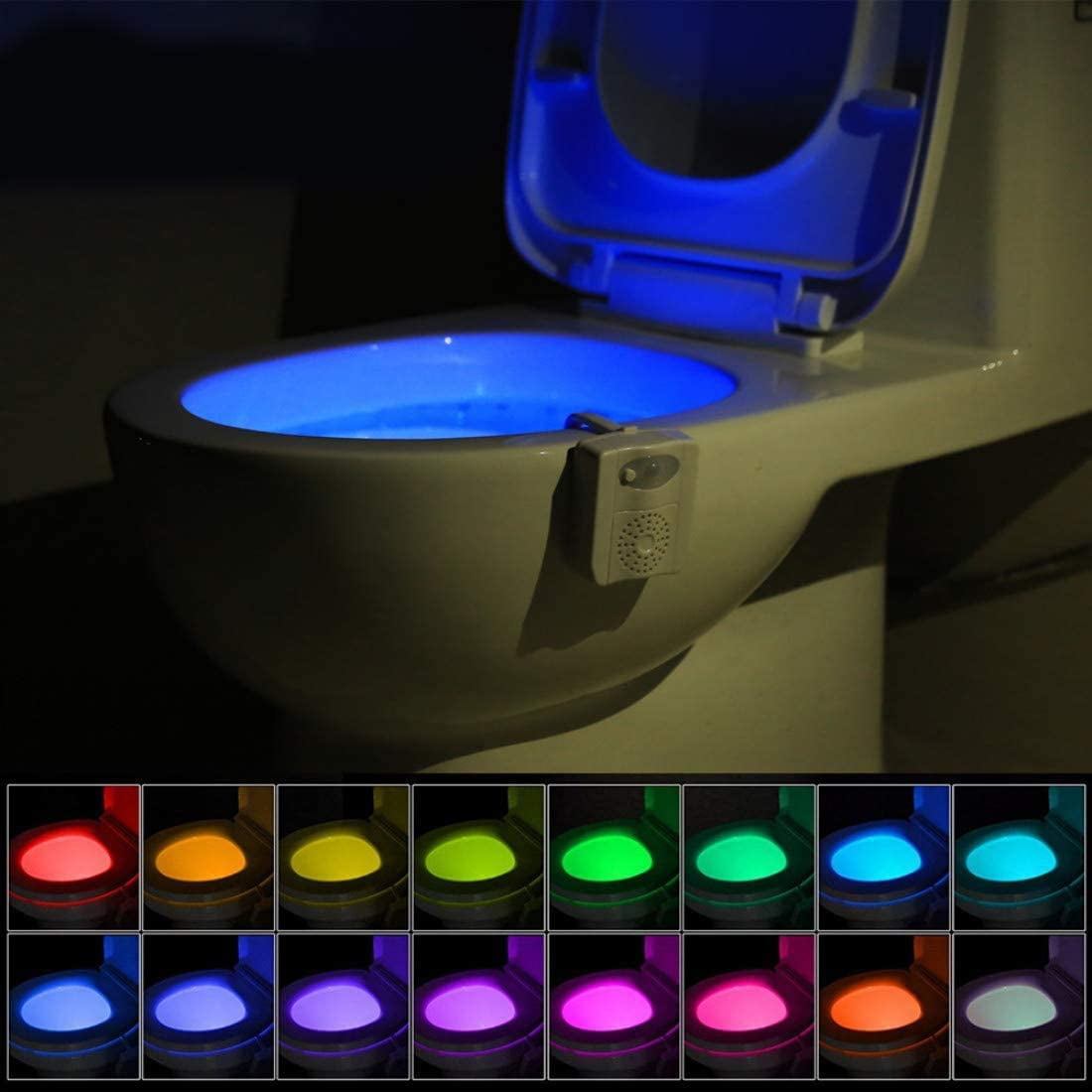 Toilet Lights Motion Detection, 16 Color Change Motion Sensor Activated