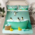thumbnail image 2 of Castle Fairy Child Boys Girls Cute Penguin Queen Sheet Sets,Cartoon Animal Bed Set, 2 of 7