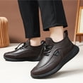thumbnail image 4 of Men's Thick-Soled Cotton Shoes with Round Toe and lace-up Design, Featuring a Plush Lining for Comfort and Warmth. Suitable for Outdoor wear and Work Attire., 4 of 5