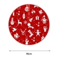 thumbnail image 6 of Tnobhg 90CM Christmas Tree Skirt Fringed Santa Claus Snowflake Tree Stocking Gift Box Print Lace-up Holiday Indoor Decoration Round Xmas Tree Cover Mat Party Supplies, 6 of 8
