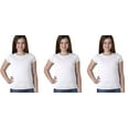 thumbnail image 5 of Clementine Apparel Big Girls' Three-Pack Everyday Crew Neck T-Shirts 3-Pack, Sizes 4-16, 5 of 6
