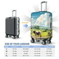 thumbnail image 6 of Daiia Countryside Farm Cow Luggage Cover, Thickened Washable Travel Luggage Covers, Elastic Unique Baggage Covers for 18-20 inch Luggage-Small, 6 of 9