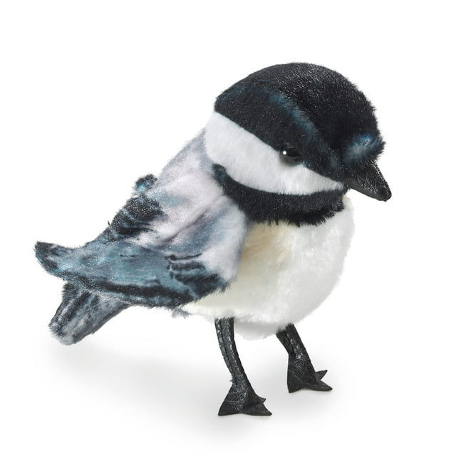 Finger Puppet Folkmanis Mini Chickadee blanco/negro/gris