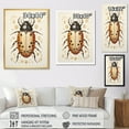 thumbnail image 4 of Designart "The Vintage Minimalism Of The Golden Beetle II" Insects & Bugs Floater Framed Wall Decor, 4 of 5