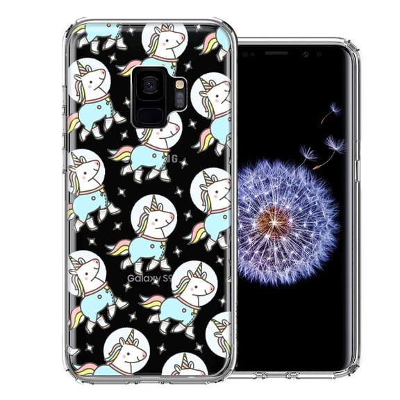 MUNDAZE For Samsung Galaxy S9 Space Unicorns Design Double Layer Phone Case Cover