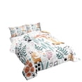 thumbnail image 2 of Kawaii Giraffe Comforter Set,Cartoon Giraffe Bedding Set Full,Cute Love Heart Leaves Flowers Comforter Set ,Paw Print Animal Quilt Duvet Insert with 2 Pillow Cases, 2 of 6