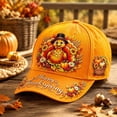 thumbnail image 5 of Trgacdwlo Thanksgiving Printed Baseball Cap for Men Women Fall Harvest Dad Hat Adjustable Happy Thanksgiving Holiday Hat for Autumn Party Daily Outdoor Wear, 5 of 5