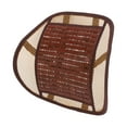 thumbnail image 1 of Almohada Lumbar de Masaje de Beads de Bambú para Asiento de Automóvil Unique Bargains 41x43cm Malla Marrón 1 Pc, 1 of 6