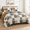 Brown-King, variant on Mineral Blue Queen Boho Plaid Patchwork Microfiber Quilt Set