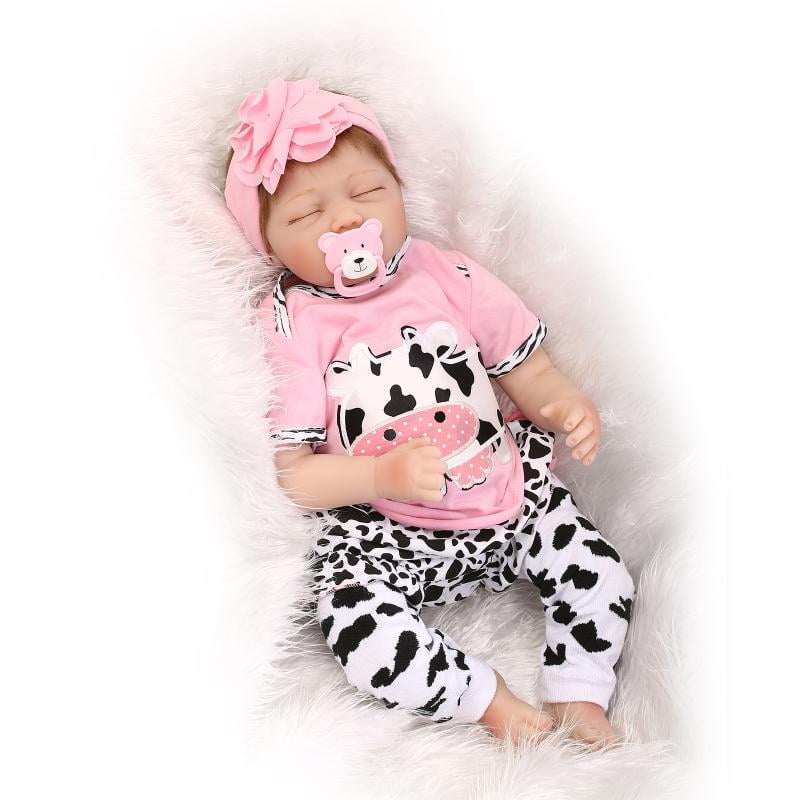 silicone sleeping cute baby doll