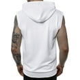 thumbnail image 2 of vastwit Men's Athletic Hoodies Zip Up Gym T-Shirt Bodybuilding Sleeveless Muscles Tees Workout Hooded White 3XL, 2 of 8