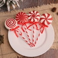 thumbnail image 4 of Christmas Candy Tree Picks with Ribbon Christmas Decorations Glitter Lollipop Candy Canes Ornaments for Xmas Tree Topper Home Vase Party Ornaments, 4 of 6