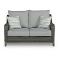 thumbnail image 4 of Bowery Hill Modern Outdoor Fabric Loveseat with Cushion in Gray, 4 of 7