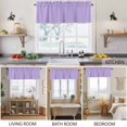 thumbnail image 5 of 2 Pack Minimalist Solid Color Valance for Window Pure Lavender Purple Simple Kitchen Valance Rod Pocket Short Curtain Topper Decorative Window Treatment for Living Room Bedroom 42"x12", 5 of 8