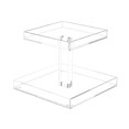 thumbnail image 2 of Organizador de baño, estante acrílico para mostrador, lociones de maquillaje, tocador, bandeja de almacenamiento, estante para sala de estar, mesa de, 2 of 10