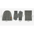 thumbnail image 3 of PMVFHDE Autumn Winter Adult Pullover Set Outdoor Warm Ear Scarf Hat Windproof Black, 3 of 3