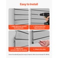 thumbnail image 6 of VEVOR Slat Wall Paneling, 2 x 4 ft, PVC Garage Slatwall with Modular Design,Grey Slat Wall Easy-to-Install Adjustable Slatwall Panel with Coupling Structure & DIY Cutting,Fits for Storage & Display, 6 of 9