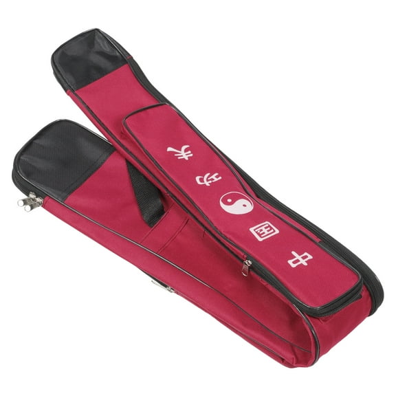 STOBOK 1Pc Lightweight Red Canvas Swords Storage Bag Outdoor Use Waterproof Wear Resistant Cover