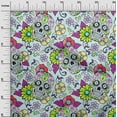 thumbnail image 2 of oneOone Cotton Jersey Mint Fabric Floral & Skull Sewing Craft Projects Fabric Prints By Yard 58 Inch Wide, 2 of 4