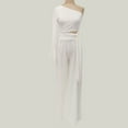 thumbnail image 4 of Ichuanyi Womens Tops, Summer Women Sleeveless One Shoulder Top Casual Boho Long Wide Leg Two-Piece Outfit, 4 of 9