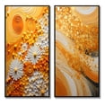 thumbnail image 2 of Designart "Color landscape Abstract Saffron I" Abstract Botanicals Framed Wall Art Set Of 2 - Yellow Floral Framed Wall Art Set Of 2, 2 of 7