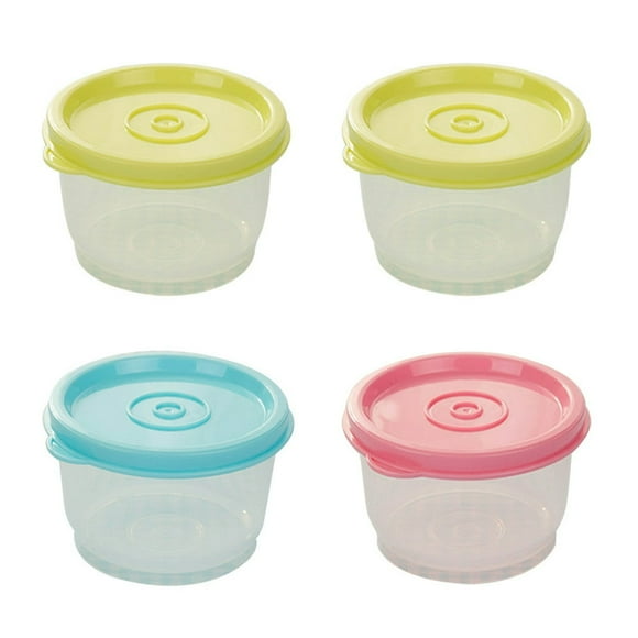 CUITING 4 Pcs Freezer Safe Containers Microwavable Food Box Plastic with Lids Lunch Small