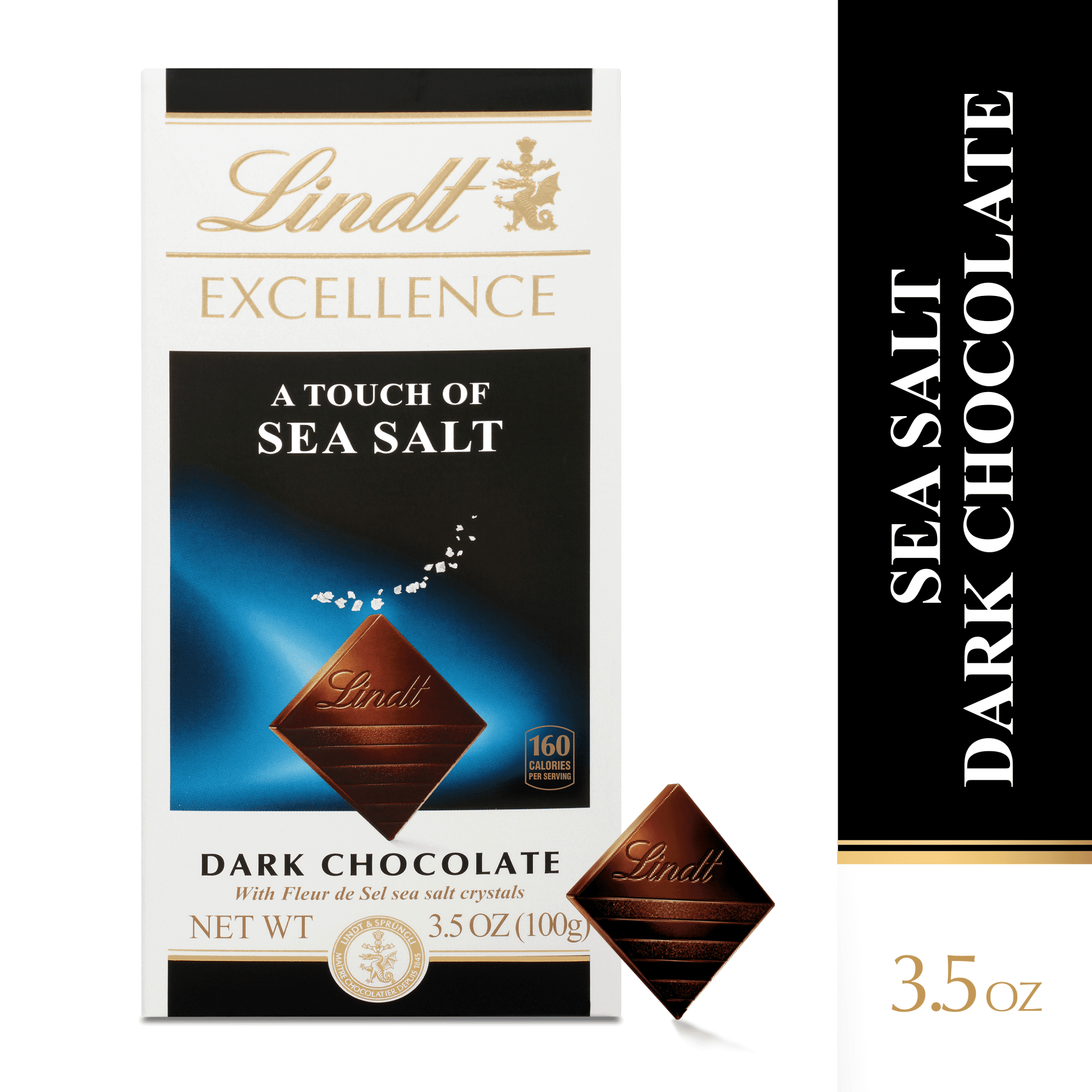 Lindt EXCELLENCE Sea Salt Dark Chocolate Bar, 3.5 oz. Bar Walmart