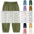 thumbnail image 4 of mgoYE Toddler Baby Girls 1 Pack Elastic Waist Pants Soft Cotton Linen Harem Bloomers Summer Fall Long Pants Size 4-5 Years, 4 of 8