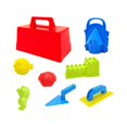 thumbnail image 1 of Kit de construcción de arena y juguetes de nieve de 8 piezas para niños, juego de bloques para playa, juguetes de arena, herramientas de construcción, 1 of 9