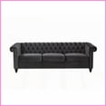 thumbnail image 3 of Classic Chesterfield 3-Seater Plush Sofa with Deep Tufting & Nail Heads for Living Room, 3 of 12