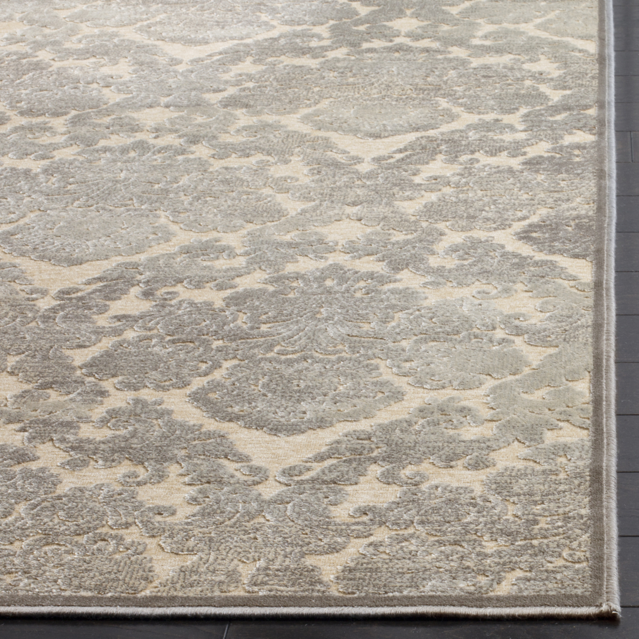 SAFAVIEH Paradise Nancy Damask Floral Runner Rug, Cream/Slate Blue, 2'2" x 8'