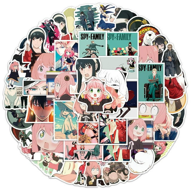 Paquete de pegatinas Spy Familys Anya Forger Anime, 100 unidades