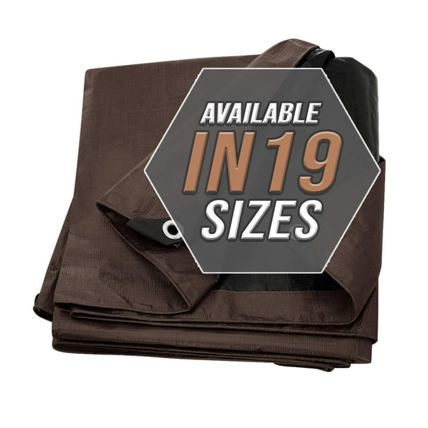 Lona impermeable grande - Lona de polietileno resistente de 10 mil de espesor, ideal para carpas con dosel, botes, casas rodantes o cubiertas de piscinas - Lonas protectoras multiusos con ojales para