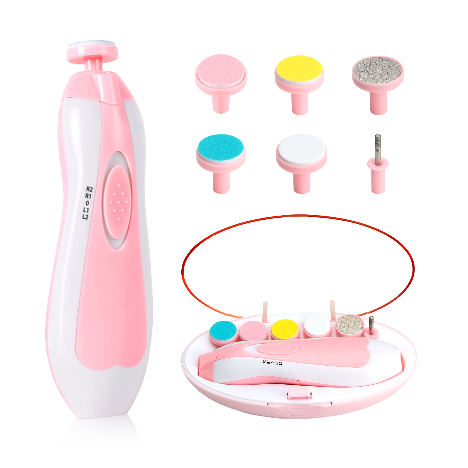 Qunlions Life 6-Piece Electric Baby Nail Trimmer Kit photo 1