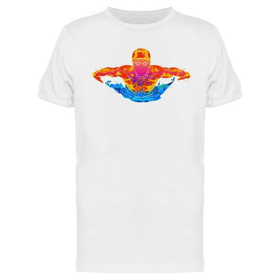 Abstract Swimmer T-Shirt Men -Image by Shutterstock, Male Large