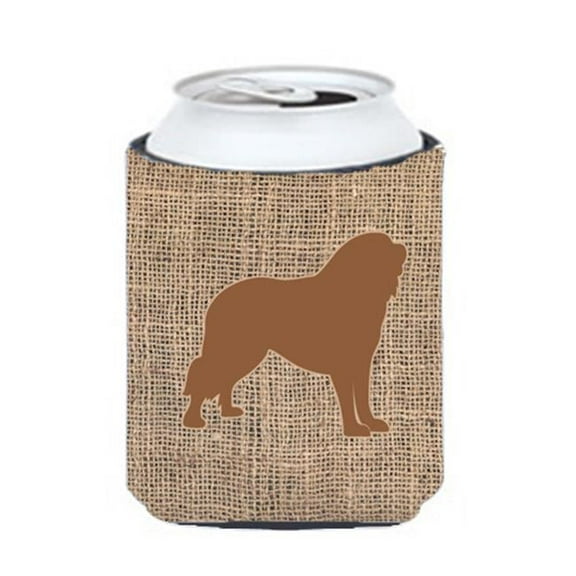 Tibetial Mastiff Burlap And Brown Can Or Bottle  Hugger