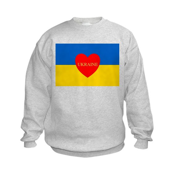 CafePress - National Flag Of ??????? / Ukraine High Sweatshirt - Kids Sweatshirt, Youth Crew Neck Sweatshirt