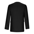 thumbnail image 5 of Olyvenn Clearance Womens Blazer Turn Down Collar Womens Suit Business Dressy Suit Coat Casual Set Long Sleeve Jackets Elegant Solid Slim Fit Business Work Office Fashion Black 4, 5 of 6