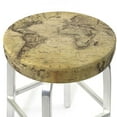 thumbnail image 3 of Haiem Vintage World Map Cushion Round Bar Chair Seat Cover Bar Chair Cushion Covers Elastic Washable Bar Chair Cover,Protects from Scratches and Stains-13 inch, 3 of 7