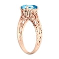 thumbnail image 7 of 14K Rose Gold 2 CT Aquamarine Ring Vintage Art Deco Filigree, 7 of 7