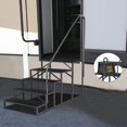 thumbnail image 3 of Portable RV Steps with Handrail - 660 lbs Capacity Universal Ladder for Camper, Spa, Pool & Mobile Home, 3 of 4