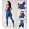 thumbnail image 3 of Nirlon NirLUX Womens Leggings - Womens High Waisted Yoga Pants For Gym & Yoga, Smooth Soft Leggings For Women (12 26", Navy), 3 of 5