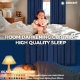 thumbnail image 5 of Superior Blackout Solid Light Filtering Grommet Curtain Panel Set, 46" x 108", Navy Blue, 5 of 8