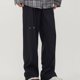 thumbnail image 5 of Pantalones largos para hombre, informales, de otoño, de color liso, elásticos y plegables, de poliéster., 5 of 8