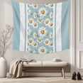 thumbnail image 5 of Blue Daisy Tapestry for Bedroom Wall Hanging Tapestry, Farmhouse Floral Blue Striped Ceiling Backdrop Tapestries Poster Blanket Wall Decor for Teens Room Living Room Dorm 59" x 79", 5 of 8