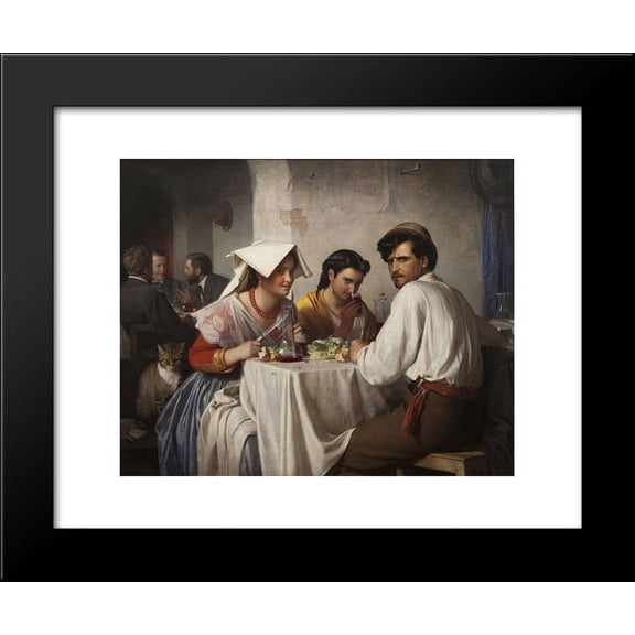 In a Roman Osteria 20x24 Framed Art Print by Carl Bloch