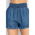 thumbnail image 4 of Smocked Waist Ruffled Denim Shorts, 4 of 5